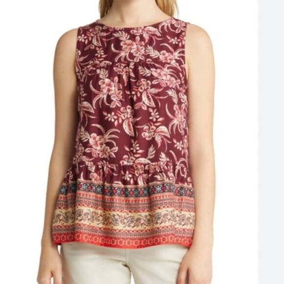 NWT Beach Lunch Lounge Multicolor Sleeveless Bohemian Top Size Extra Large - Picture 1 of 11